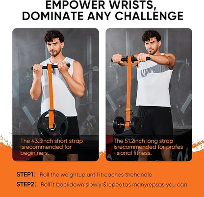 Forearm Strengthener and Wrist Roller 43.3 inch 51.2 inch