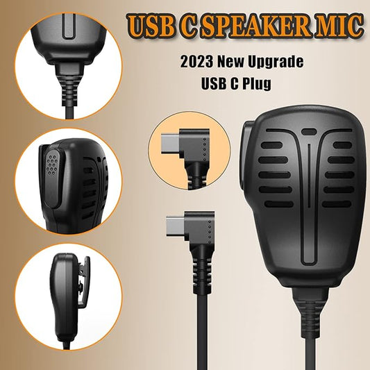 SAMCOM Type-C Speaker Mic Only Compatibility with T2 2024 New T2 Models 1 Pcs