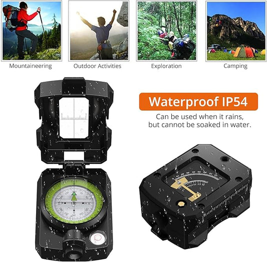 Proster IP54 Hiking Compass with Sighting Clinometer Professional