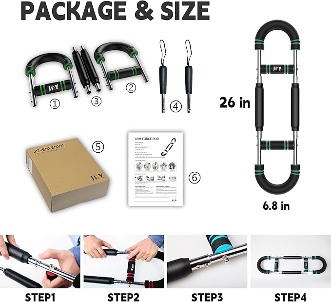 U-Shape Twister Arm Exerciser. Adjustable Chest Expander. Biceps