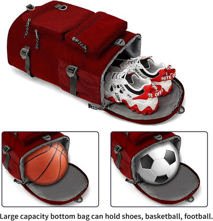 gym duffel bag backpack wrestling bag with shoe compartment 4 kinds of back method waterproof sports walking laptop