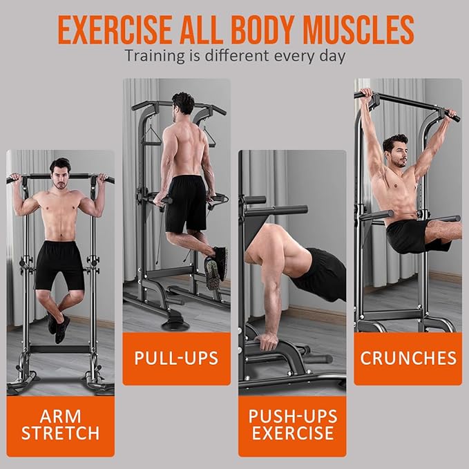 Power Tower Pull Up & Dip Station Multi-Function