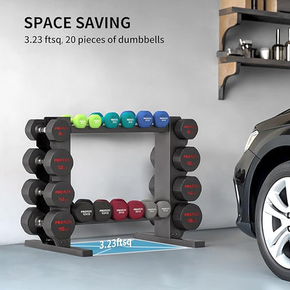 PROIRON Compact Dumbbell Rack Stand Only, Stable Dumbbell Storage Rack with Extra Long Steel Pipe Base ,Weight Rack for Dumbbells Strength Training Dumbbell Racks，Weight Rack for Home Gym Storage,Max.Weight 450 lbs.