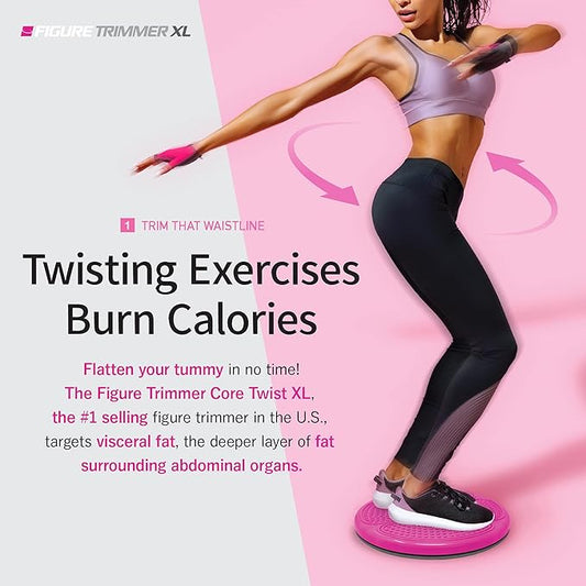 Core Abs Twister Board - 12-inch Waist Sculptor 8 Magnets