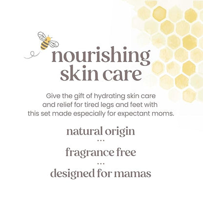 Burt's Bees Pregnancy Essentials Gifts Set, 3 Giftable Baby Shower Products & Must Have Baby Registry Items, Nourishing Skincare - Mama Belly Butter, Original Lip Balm, Leg & Foot Cream