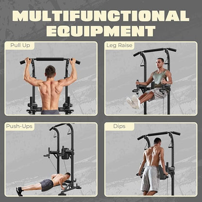 Power Tower Dip Station Pull Up Bar Exercise