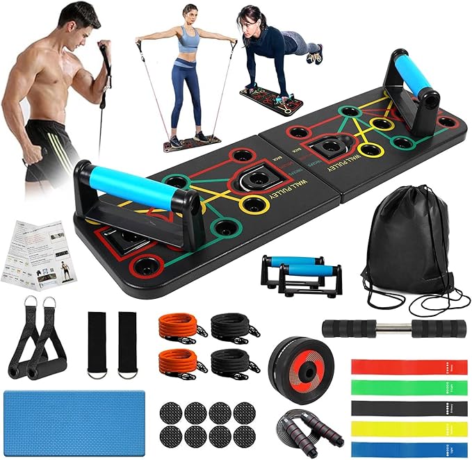 Wavar Portable Home Gym System: Large Compact Push