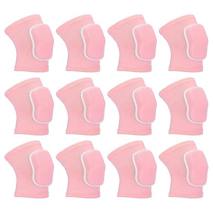 PATIKIL XS Size Protective Knee Pads, 6 Pairs Sponge Volleyball Knee Pads Breathable Dance Knee Pads Brace for Women Men Football Basketball Workout, Pink