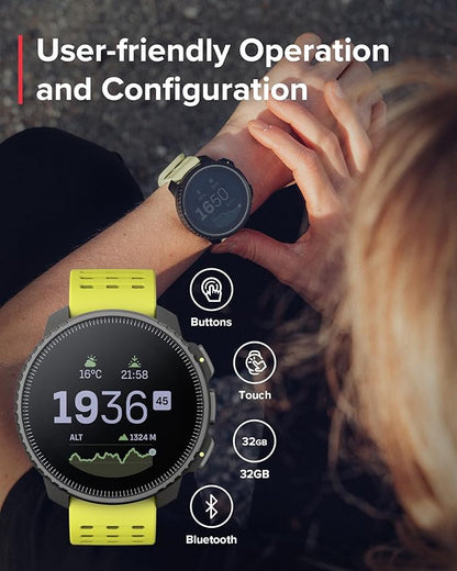 SUUNTO Vertical GPS Sports Watch, Premium Multisports Watch w/1.4 inch Touchscreen & 95+ Training Workout Analysis, Heart Rate & Sleep Tracking, 60-Day Battery Life, Dual-GNSS, Free Offline Maps, Lime