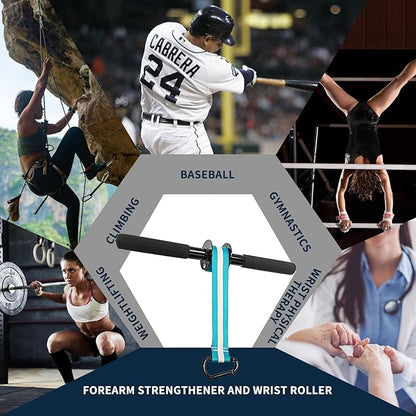 Wrist Roller Forearm Strengthener Exerciser: Forearm Blaster Forearm