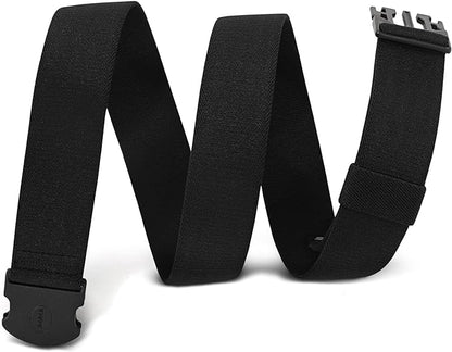 WHIPPY Mens Elastic Stretch Belt Unisex Adventure Web Belt for Women Men with Non-Metal Buckle Adjustable Belts