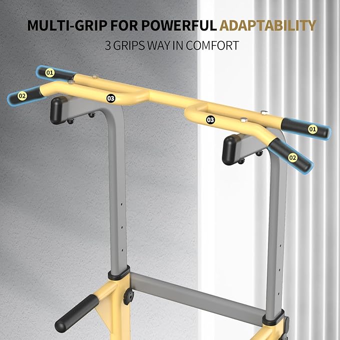 Pull Up Dip Station For Home Gym Strength 330LBS T055CDC T055CDC