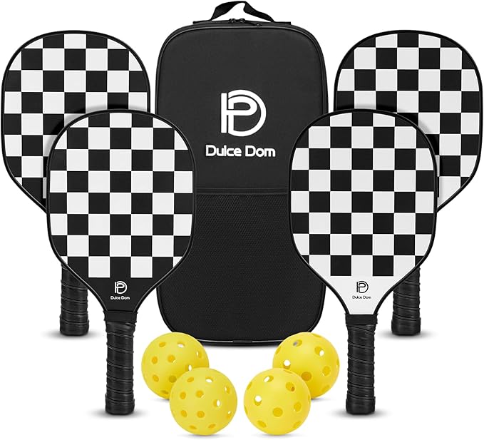 DULCE DOM Pickleball Paddles 2/4 with 4 Pickleball