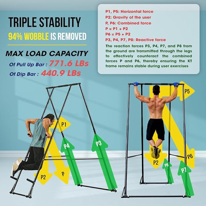KT Toes Don't Touch Ground Super-Sturdy Foldable Adjustable