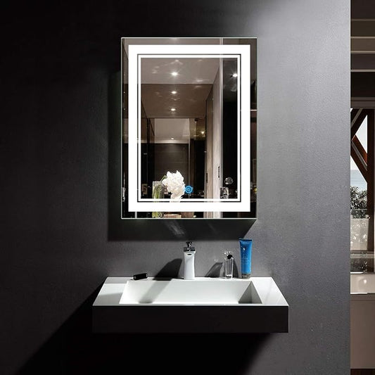 24 x 32 In Vertical LED Bathroom Silvered (C-N001)