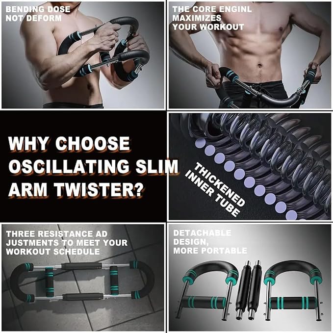 Twister Arm Trainer,Twister Arm Exerciser,40-100lb Adjustable Chest Workout Equipment for Home Gym,Portable Home Fitness Equipment