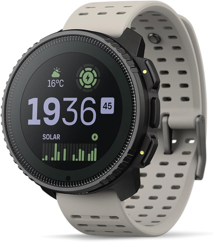 SUUNTO Vertical Solar GPS Adventure Watch, Premium Multisport Watch w/1.4 inch Touchscreen, Free Global Offline Maps, 60-Day Battery Life, Training Records, Heart Rate & Sleep Tracking, Steel Sand