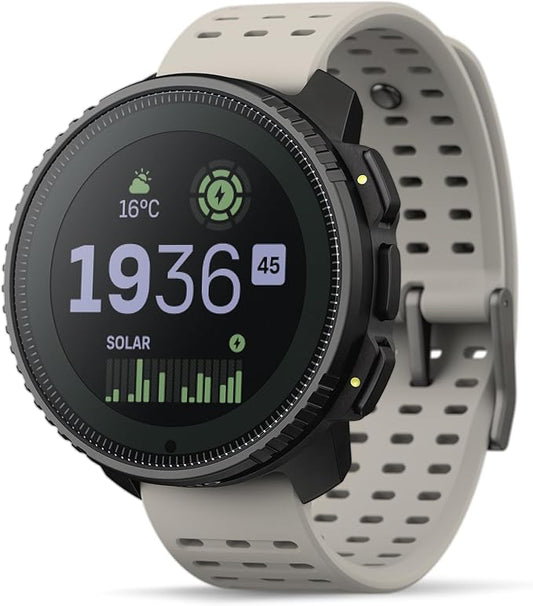 SUUNTO Vertical Solar GPS Adventure Watch, Premium Multisport Watch w/1.4 inch Touchscreen, Free Global Offline Maps, 60-Day Battery Life, Training Records, Heart Rate & Sleep Tracking, Steel Sand