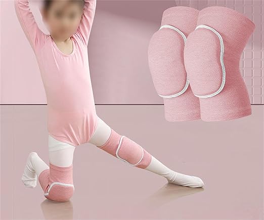 YYaaloa Knee Pads Sponge Knee Brace Breathable Flexible Elastic Knee Support for Volleyball, Dancing, Football, Yoga, Basketball, and Skating (Dark Pink 1Pair, Medium)