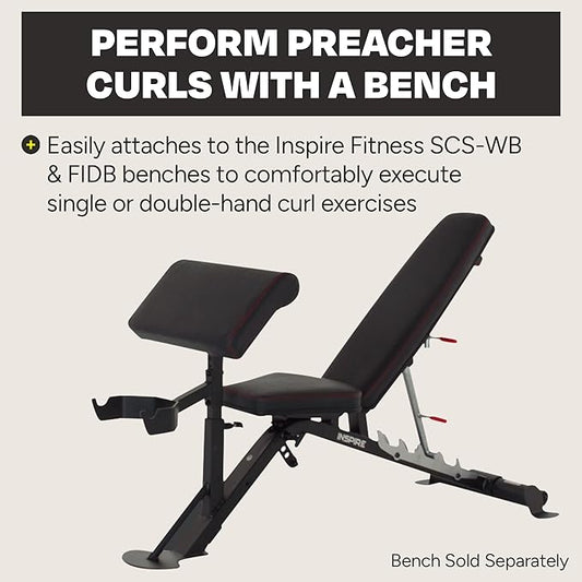Inspire Fitness Preacher Curl Attachment - Bench Attachment FT1 Bench