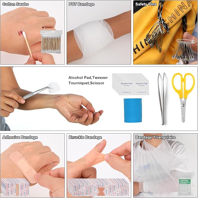 Survival Kit, 290Pcs Survival Gear First Aid Kit