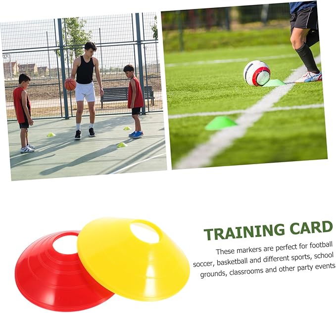 12Pcs Soccer Training Cones Football Marking Discs Flexible