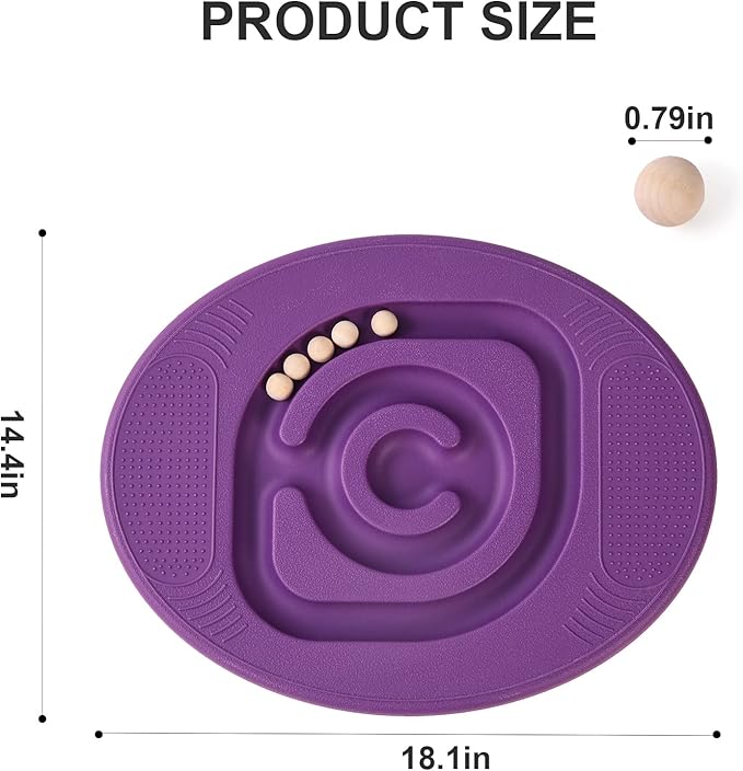 Wobble Board for Kids Plastic Balance Board Rocker Maze Board with 5 Balls Toddler Physical Therapy Toy