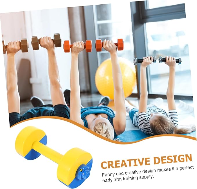 NUOBESTY 1 Pair Kids Weightlifting Dumbbells Plastic Home Exercise Dumbbell Kids Weight Lifting Set Exercise Fitness Dumbbells(Random Color)