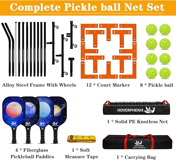 Pickleball Net for Driveway 22 FT 4, Outdoor