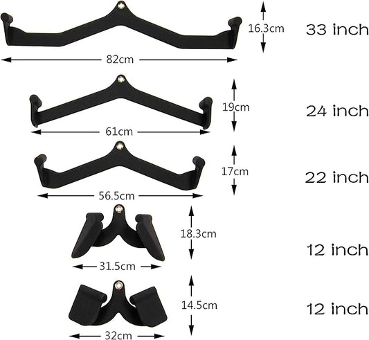 Multifunctional Home Gym System Workout Station Multiple Grip Handles, 5-Piece Combo