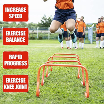 4 Pack Agility Speed Training Hurdles- 9" Detachable