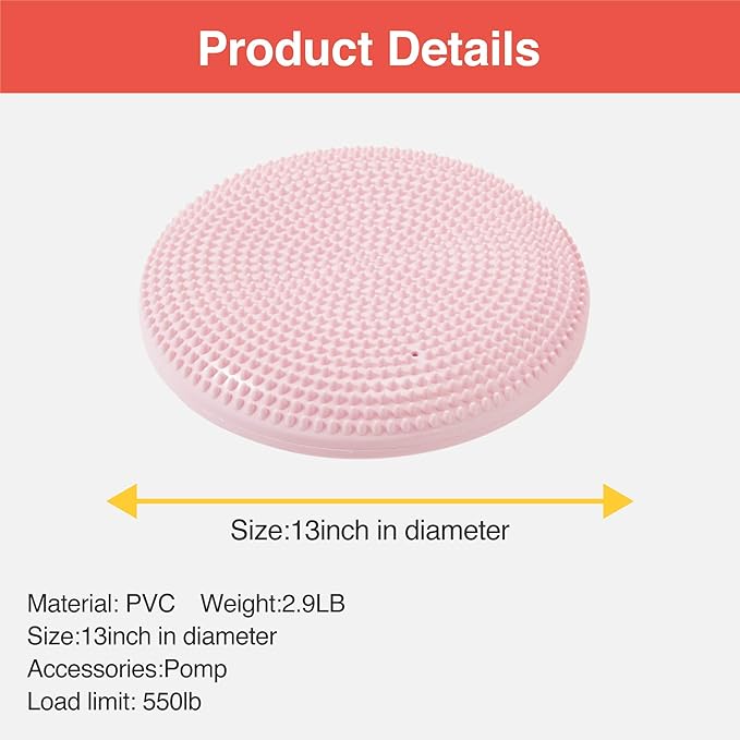 Primasole Balance Disc with Air Pump Wobble Cushion 2 PCS