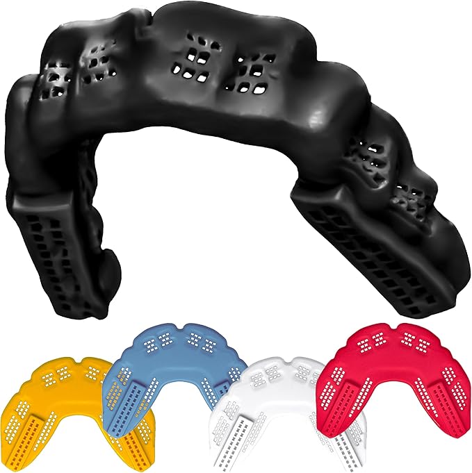 Bulletproof: World’s Thinnest Most Breathable Mouthguard is 3X Stronger! MMA Football Basketball Hockey Lacrosse Rugby BJJ Boxing Sports Mouth Guard Grinding Teeth. Men Women Adult Youth Kids Braces