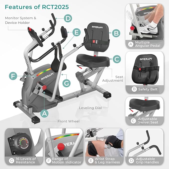 by Innova RCT2025 Recumbent Cross Trainer with Swivel