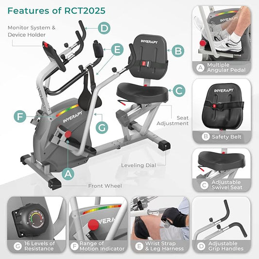 by Innova RCT2025 Recumbent Cross Trainer with Swivel