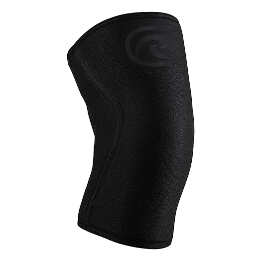 Rehband 7mm knee sleeve Power Max, knee support neoprene for bodybuilding, powerlifting, crossfit & heavy lifting, Colour:Carbon/Black, Size:XXL