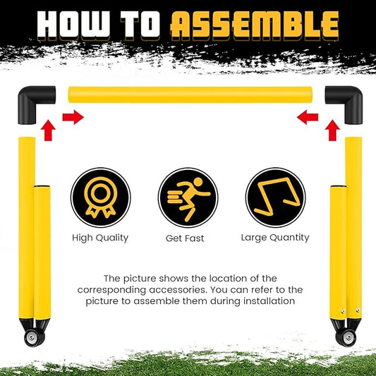 8 Pcs Adjustable Speed Training Hurdles 6" 9" 12" Speed