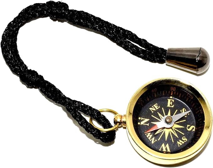 Solid Brass Pocket Compass 1.5" - Camping and Hiking