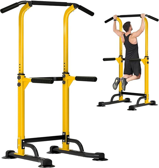 DlandHome Power Tower Dip Station Pull Up Bar