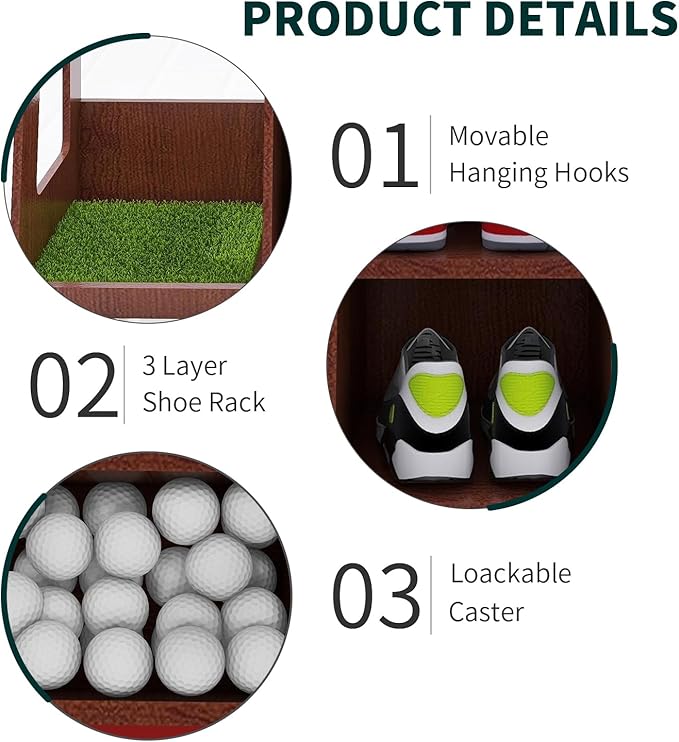 Golf Bag Organizer Storage Rack Stand Holder Fits 2 Extra Large Golf Club Bags and Multiple Golfing Equipment Accessories Great Gifts for Any Skill Level Golfer in Garage Shed Basement Indoor Outdoor