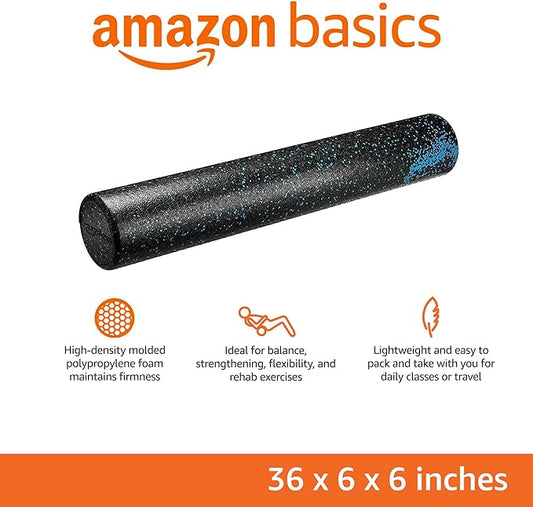Amazon Basics High-Density Round Foam Roller for Exercise