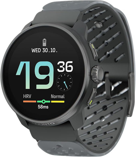 SUUNTO Race S GPS Sports Watch, 1.32" AMOLED Touchscreen w/Crown Button, 13 Days Battery Life, Training & Sleep Health Tracking, Dual-GNSS, 32GB Global Offline Maps, Lightweight for Running, Graphite