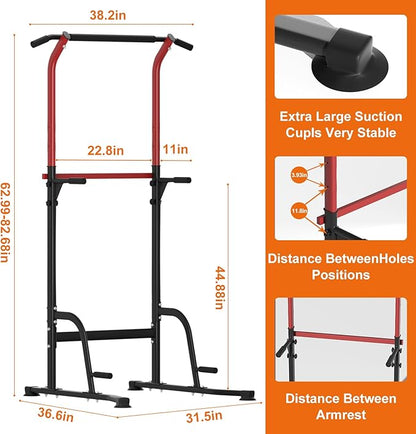 ONETWOFIT Regular Model Power Tower Pull Up Bar Station 330LBS
