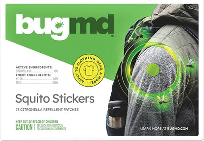 BugMD Squito Stickers Mosquito Repellent Patch Stickers (234 Stickers),