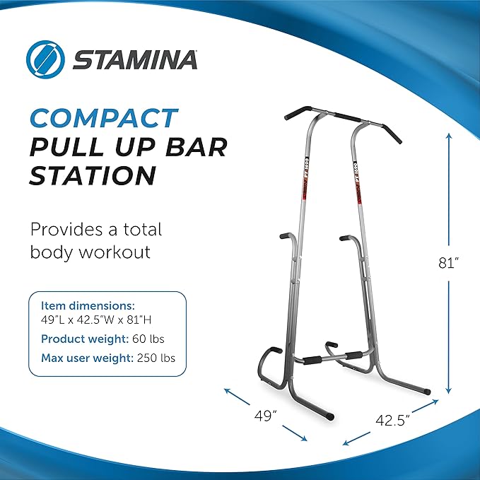 Stamina Power Tower - Dip Bar Pull Up 250 lbs