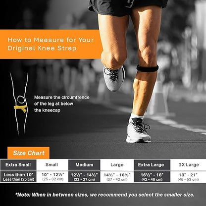 Cho-Pat Original Knee Strap, Patella Support for Runner’s Knee, Jumper’s Knee, Osgood Schlatter’s, and Chondromalacia, Tan, Large