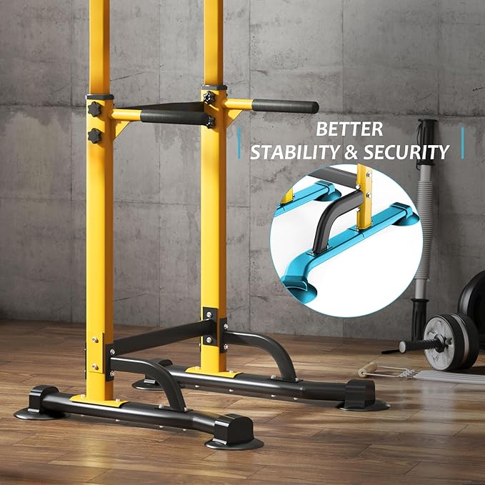 DlandHome Power Tower Dip Station Pull Up Bar
