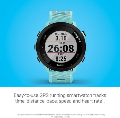 Garmin Forerunner 55, GPS Running Watch with Daily Suggested Workouts, Up to 2 weeks of Battery Life, Aqua