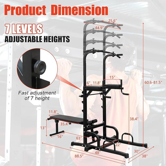 Adjustable Height Dip Bar Station