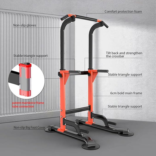 Pull Up Dip Station For Home Gym Strength 330LBS T055CDC T055CDC